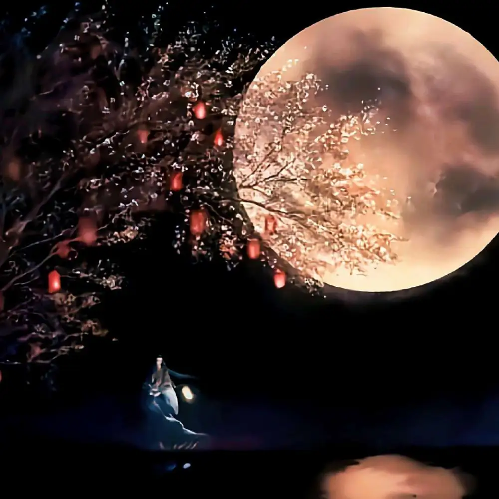 提灯映桃花