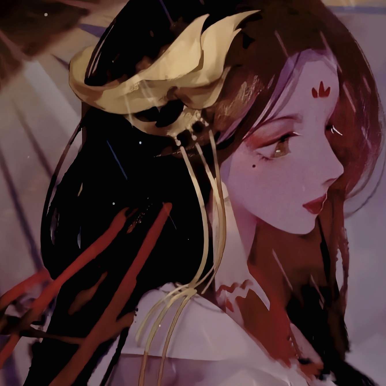 风穷彼岸，花开未半，凋落枝头零星散