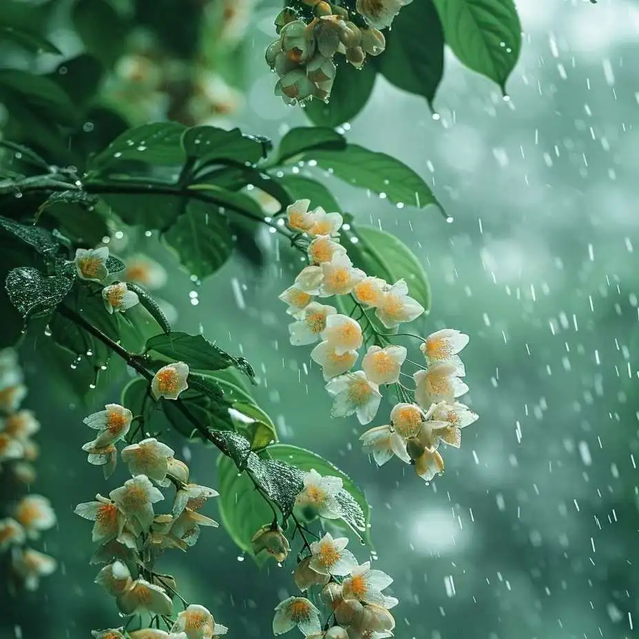 微雨见芳菲