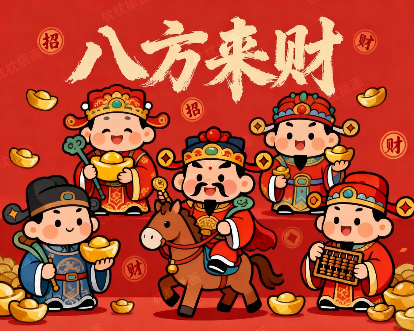 大年初五迎财神文案｜财从门入，福自心生
