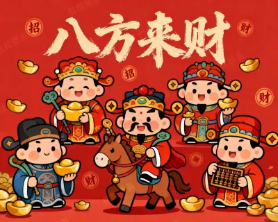 大年初五迎财神文案|财从门入,福自心生